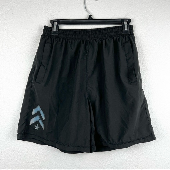 BARRY’S BOOTCAMP Athletic Shorts with Liner Shorts, Black, 6” Inseam, Size Small - Picture 1 of 9
